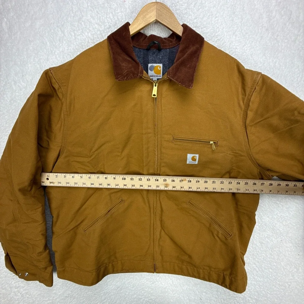 Carhartt Detroit Jacket Blanket Lined Mens 2XL Tall XXL J001 BRN Brown NWOT Firm